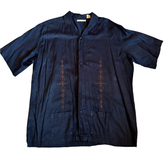 🍁 BUNDLE ONLY - 5/$15 The Havanera Co. Havana Button Down Shirt, Plus Size 2XLT - Picture 1 of 3